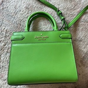 Kate Spade New York Lime Green Staci Medium Saffiano Leather Satchel Purse
